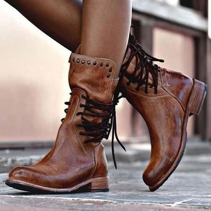 Aruna | Botas de tacón alto de piel para mujer