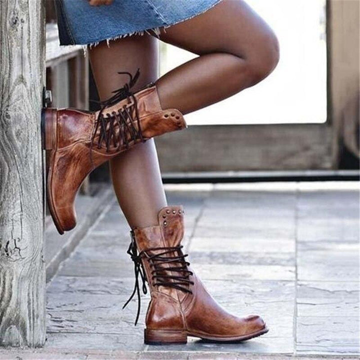 Aruna | Botas de tacón alto de piel para mujer