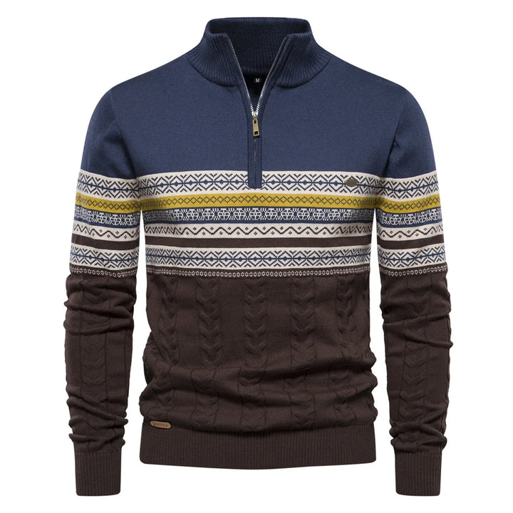 Jasper | Jersey de media cremallera Fair Isle