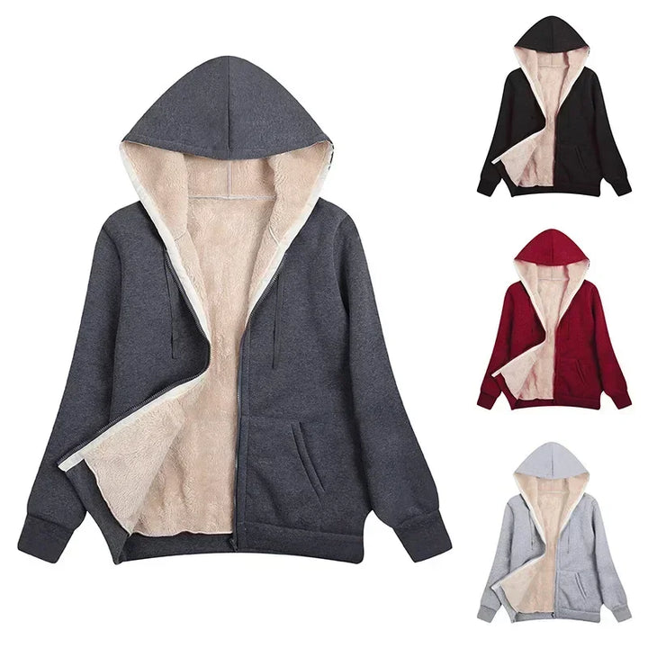 Elena | Sudadera con capucha polar reversible 2 en 1