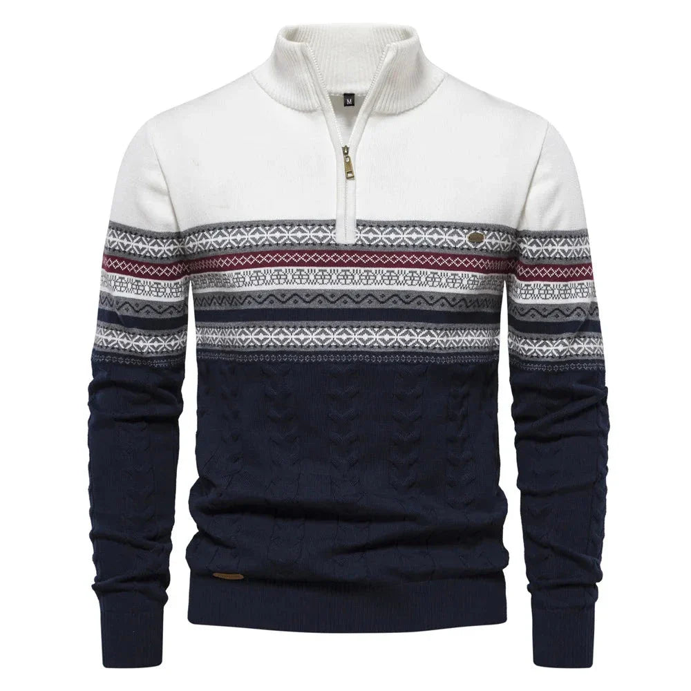 Jasper | Jersey de media cremallera Fair Isle