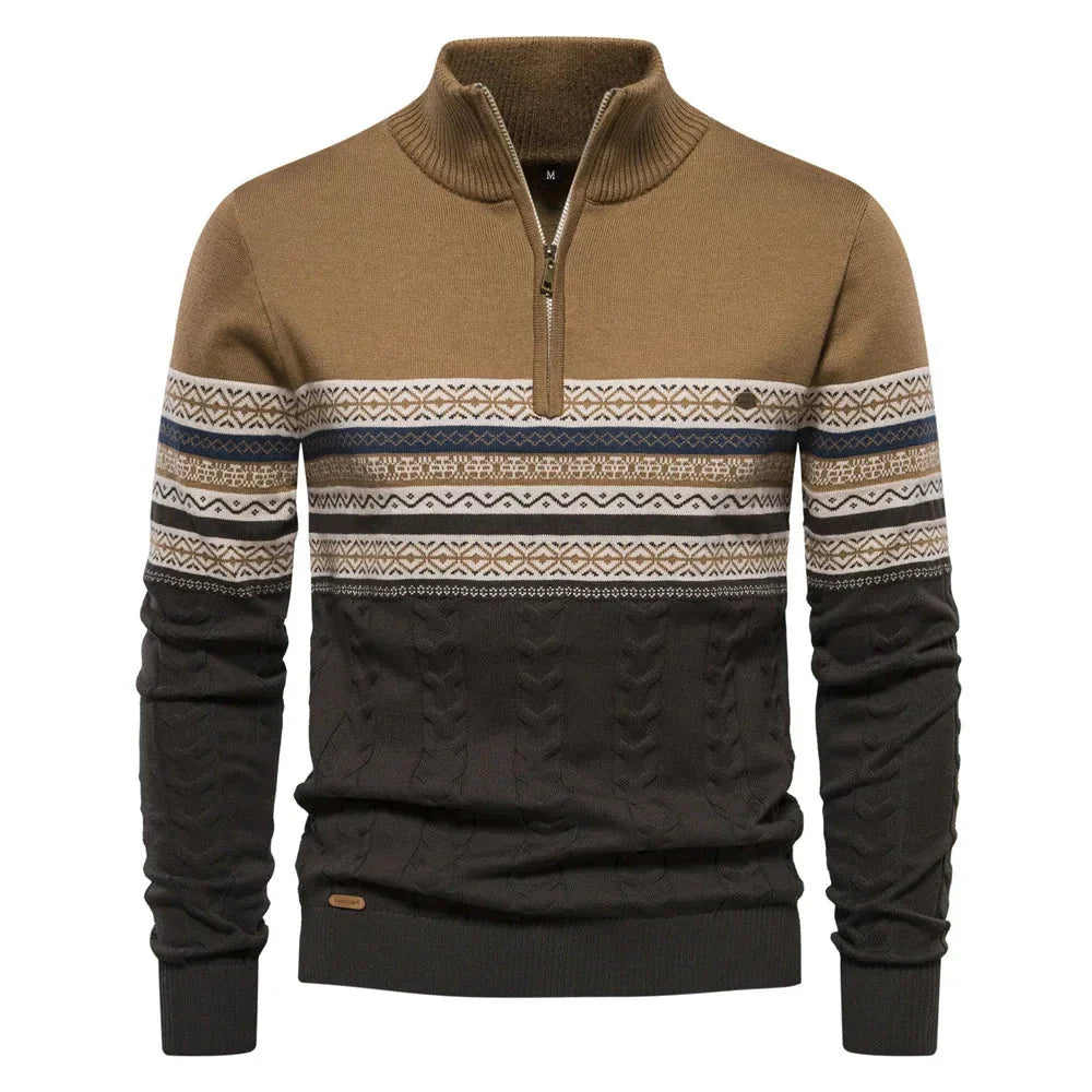 Jasper | Jersey de media cremallera Fair Isle