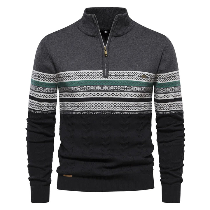 Jasper | Jersey de media cremallera Fair Isle