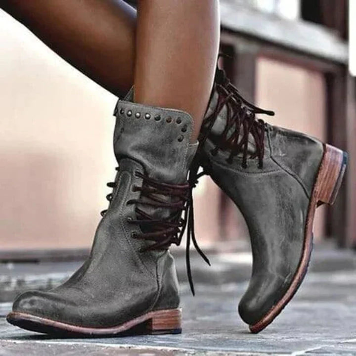 Amara | Botas de piel con cordones